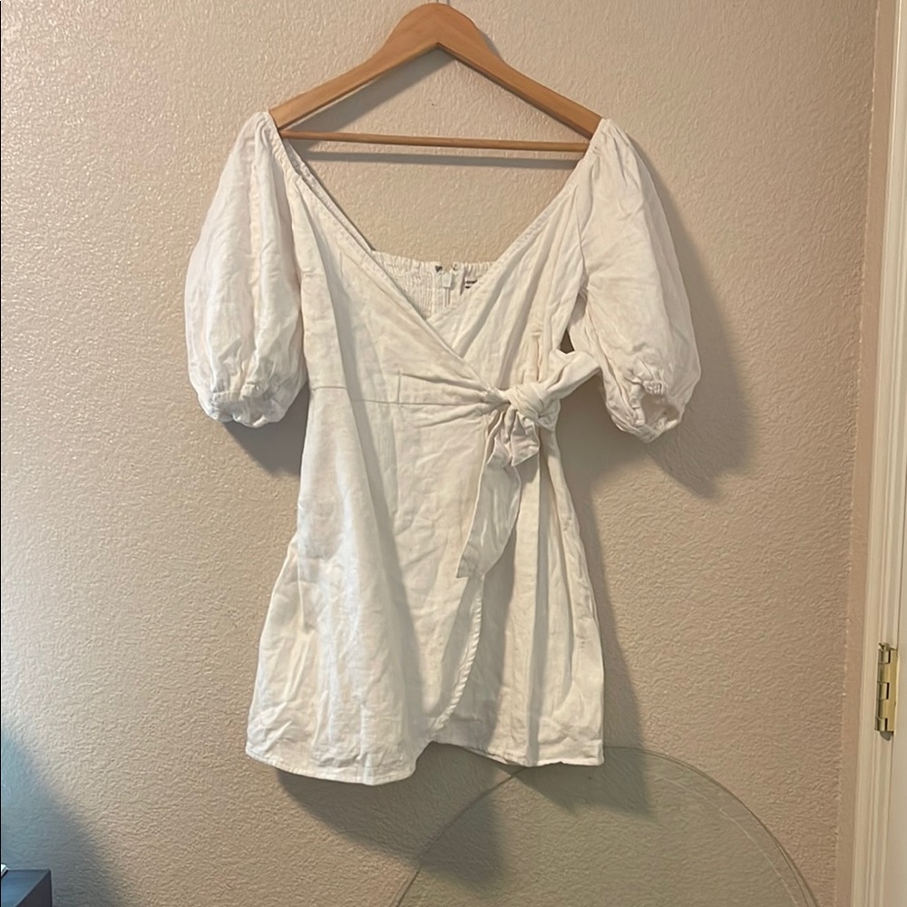 Abercrombie & Fitch Ivory Textured Dress